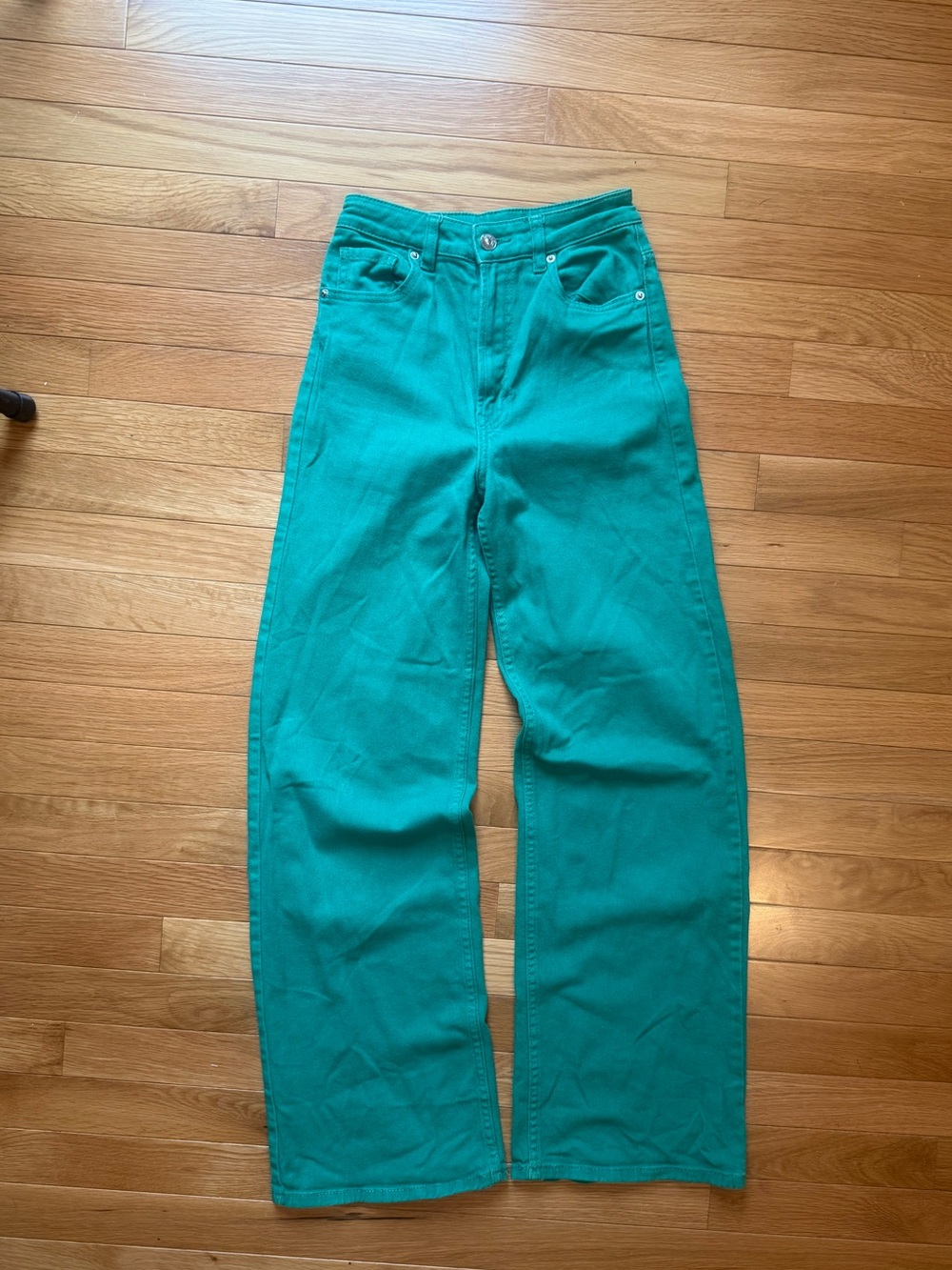 H&M Divided Bright Green High-Rise Pants